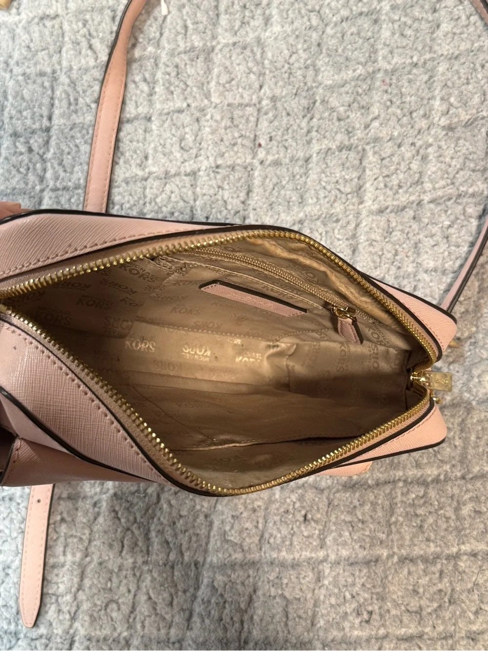 Michael Kors Blush Pink Leather Chain-Strap Crossbody